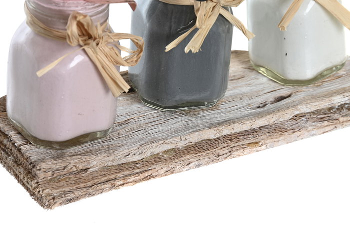 DKD Home Decor Set de 3 Flores Secas y Cerámica Surtido