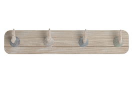 DKD Home Decor Perchero Atlantico Natural Multicolor 60 x 13 x 11.5 cm (2 Unidades)