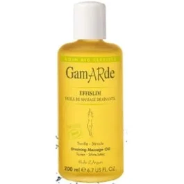 Gamarde Effislim Aceite De Masaje Drenante 200ml - Para Drenaje y Estimulación de la Microcirculación - Tonifica Piel - 100% Ingredientes de Origen Natural