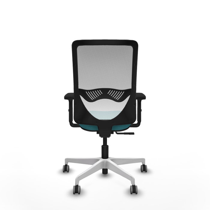 PIQUERAS Y CRESPO Silla de oficina Zulema con Mecanismo Sincro, Turquesa y Blanco