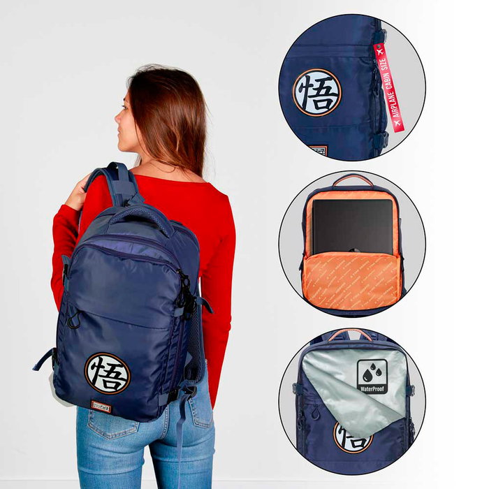 Karactermania Mochila Mercury Cabin Dragon Ball Symbol - Mochila de viaje para cabina 25x20x40 cm, poliéster impermeable con compartimento para portátil de 15 pulgadas