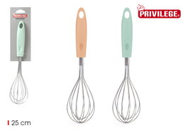 Wooow Batehuevos Privilege de Acero Inoxidable, 25 cm de Longitud (36 Unidades)