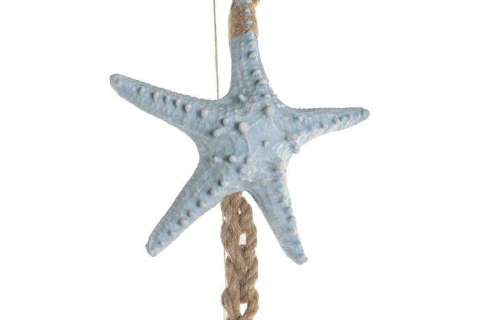 DKD Home Decor Decoración Colgante MDF y Cuerda Pack de 2 (Surtido Azul y Blanco)