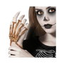 Atosa Mano de Esqueleto Metálico en Tono Dorado de Accesorio para Disfraz de Muñeca, Halloween, Catrina o Terror Gótico