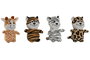DKD Home Decor Peluche de Animales Multicolor Surtido de 4