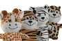 DKD Home Decor Peluche de Animales Multicolor Surtido de 4