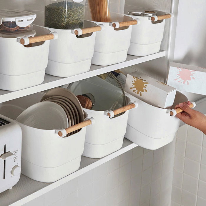 Confortime Cesta de Madera Multiusos con Asas de Madera, Dimensiones 27 cm Largo x 14.5 cm Ancho x 12 cm Alto (12 Unidades) Confortime Cesta de Madera Multiusos con Asas de Madera, Dimensiones 27 cm Largo x 14.5 cm Ancho x 12 cm Alto (12 Unidades)