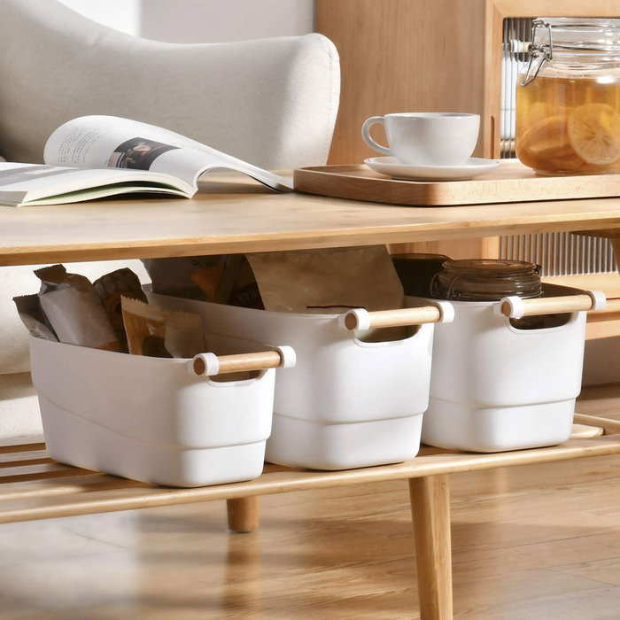 Confortime Cesta de Madera Multiusos con Asas de Madera, Dimensiones 27 cm Largo x 14.5 cm Ancho x 12 cm Alto (12 Unidades) Confortime Cesta de Madera Multiusos con Asas de Madera, Dimensiones 27 cm Largo x 14.5 cm Ancho x 12 cm Alto (12 Unidades)