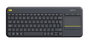Logitech K400 Plus Teclado Inalámbrico con Panel Táctil Para TV y PC, Compatible con Windows/Android/ChromeOS, Negro