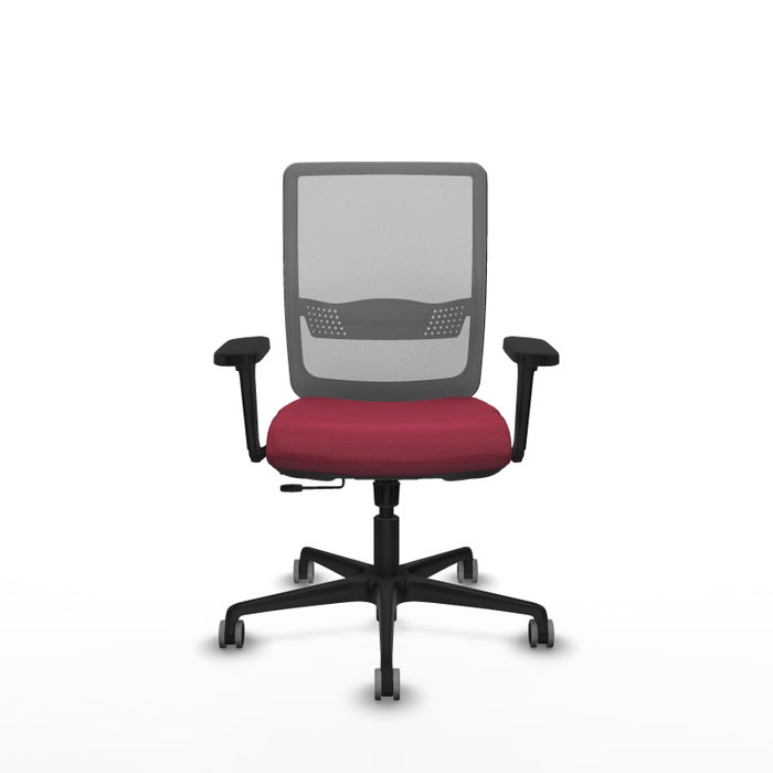 PIQUERAS Y CRESPO Silla de oficina Haches con mecanismo Sincro/Traslack, Granate y Gris PIQUERAS Y CRESPO Silla de oficina Haches con mecanismo Sincro/Traslack, Granate y Gris