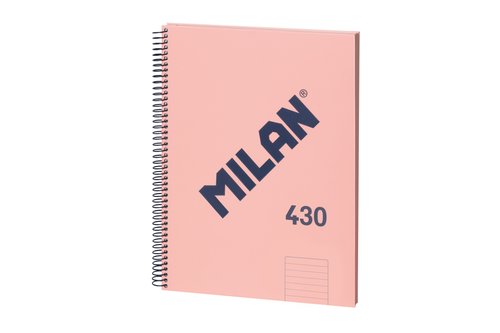 Milán Cuaderno A4 con espiral metálica y tapa dura Rosa Milán Cuaderno A4 con espiral metálica y tapa dura Rosa