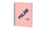 Milán Cuaderno A4 con espiral metálica y tapa dura Rosa