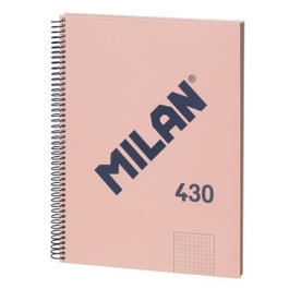Milán Cuaderno A4 con espiral metálica y tapa dura Rosa