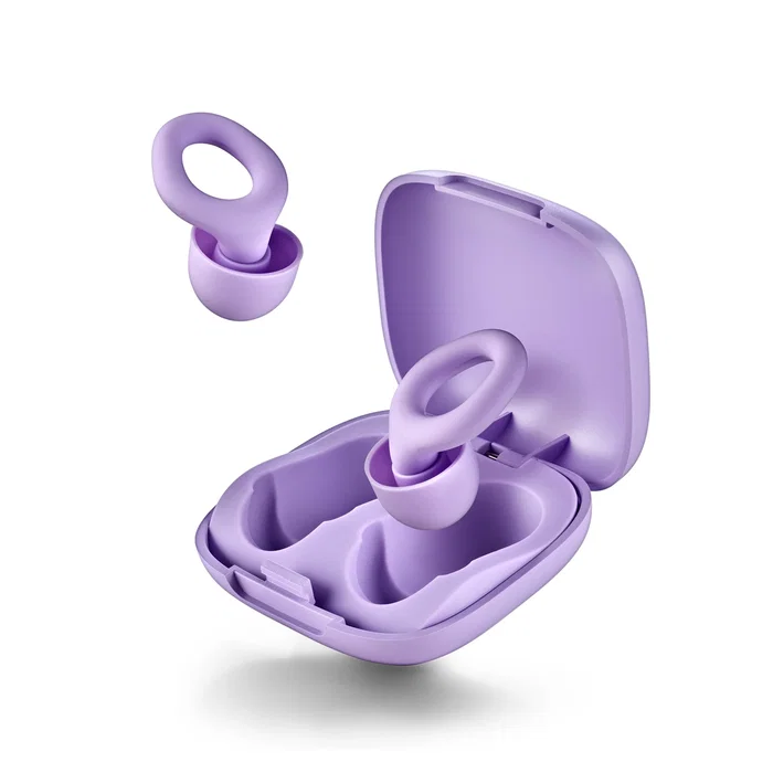 NGS Tapones de silicona NOON Púrpura con funda y 4 almohadillas