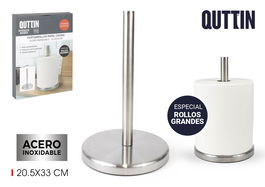 Confortime Portarrollo Cocina Acero Inoxidable 20.5 cm Ancho x 33 cm Alto x 20.5 cm Largo (12 Unidades)