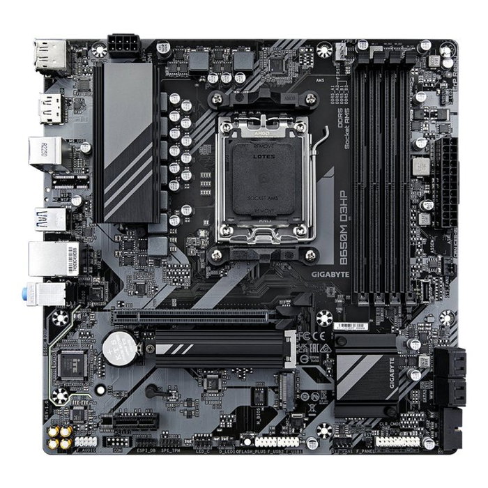Gigabyte B650M D3HP Placa Base Micro-ATX AM5 para AMD Ryzen 7000/8000/9000 DDR5 PCIe 4.0 M.2 2.5GbE