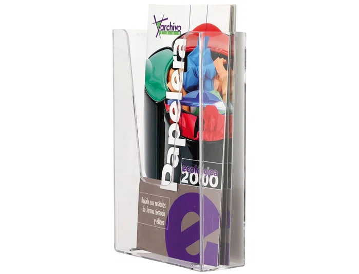 Archivo 2000 Portafolletos Mural Premium 1/3 DIN A4 Transparente