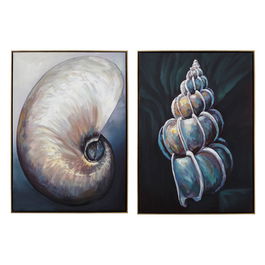 Cuadro Impresión Conchas 2/M Gris 72 X 4 X 100 cm