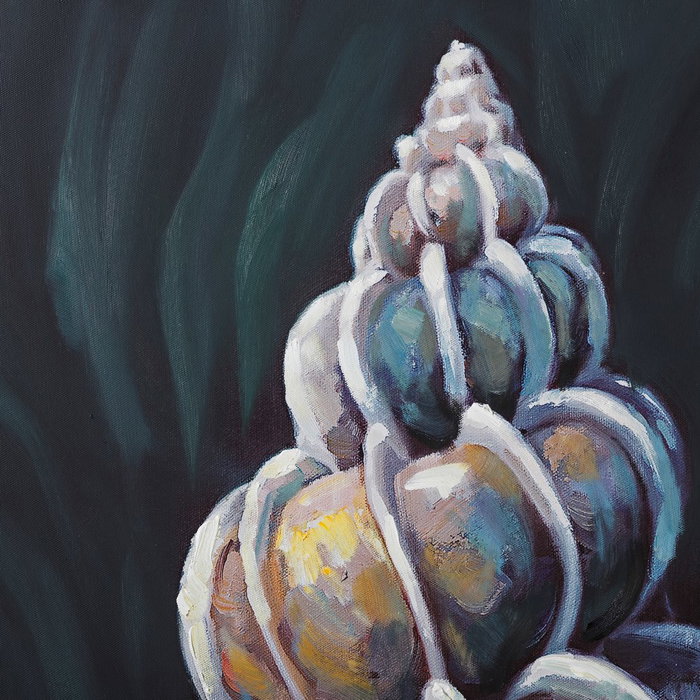 Cuadro Impresión Conchas 2/M Gris 72 X 4 X 100 cm (Set de 2)