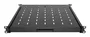 Lanberg AK-1021-B - Bandeja deslizante de rack 19", 1U, color negro, capacidad de carga 35 kg, medidas 445x500 mm