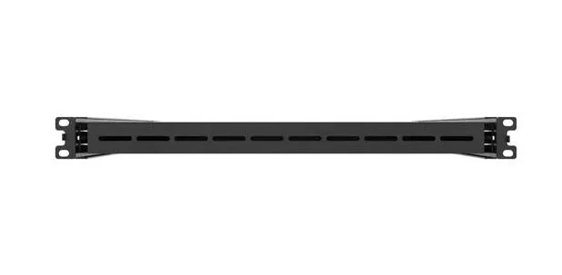 Lanberg AK-1021-B - Bandeja deslizante de rack 19", 1U, color negro, capacidad de carga 35 kg, medidas 445x500 mm