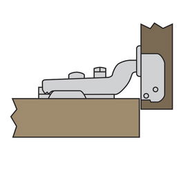 HERRAJES ALK Bisagra Baza Avan E16 Ø26 105º Acodada