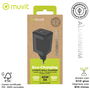muvit for change cargador de pared USB + Tipo C PD45W aluminio