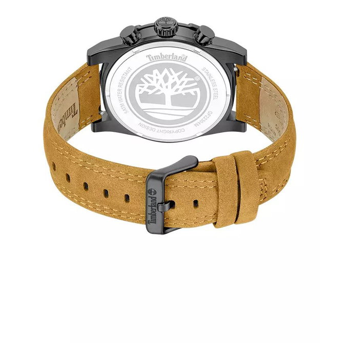 Timberland TDWGF2230406M Stonington con correa de cuero marrón y esfera azul