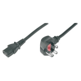 Digitus Cable de Alimentación Reino Unido 1,8m Negro BS 1363 a IEC C13