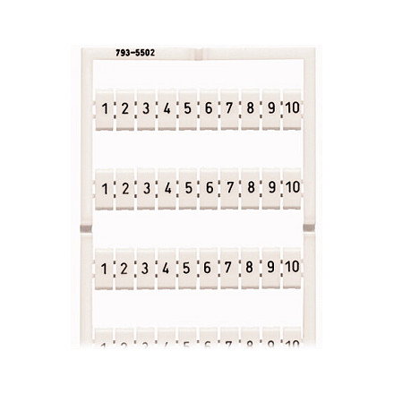 WAGO 793-5502 Tarjeta de marcado para terminales, blanco WAGO 793-5502 Tarjeta de marcado para terminales, blanco