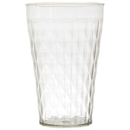 Home Deco Factory Vaso Plástico 420 Ml Mirage Con Ribete Dorado
