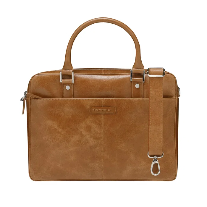 dbramante1928 Rosenborg Maletín para Portátil 16" (40.6 cm), Cuero de Grano Entero, Color Bronceado, Compatible con Todas las Marcas