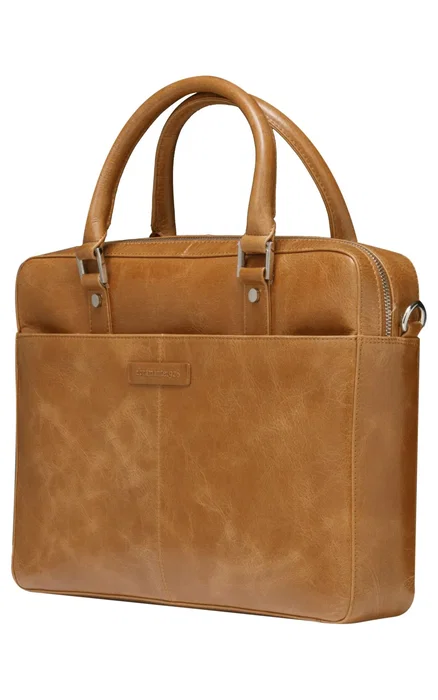 dbramante1928 Rosenborg Maletín para Portátil 16" (40.6 cm), Cuero de Grano Entero, Color Bronceado, Compatible con Todas las Marcas