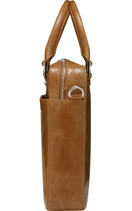 dbramante1928 Rosenborg Maletín para Portátil 16" (40.6 cm), Cuero de Grano Entero, Color Bronceado, Compatible con Todas las Marcas