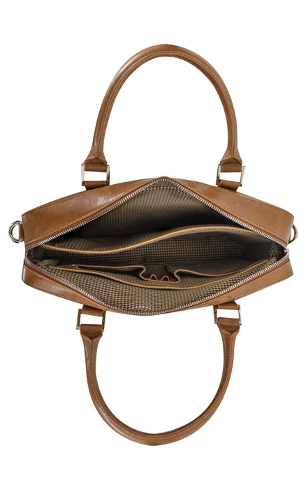 dbramante1928 Rosenborg Maletín para Portátil 16" (40.6 cm), Cuero de Grano Entero, Color Bronceado, Compatible con Todas las Marcas