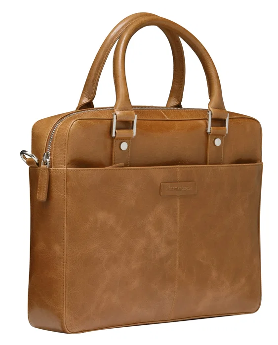 dbramante1928 Rosenborg Maletín para Portátil 16" (40.6 cm), Cuero de Grano Entero, Color Bronceado, Compatible con Todas las Marcas