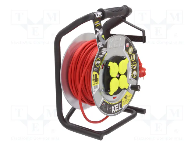 KEL Prolongador de alimentación H05RR-F 3G1,5mm2 40m Rojo