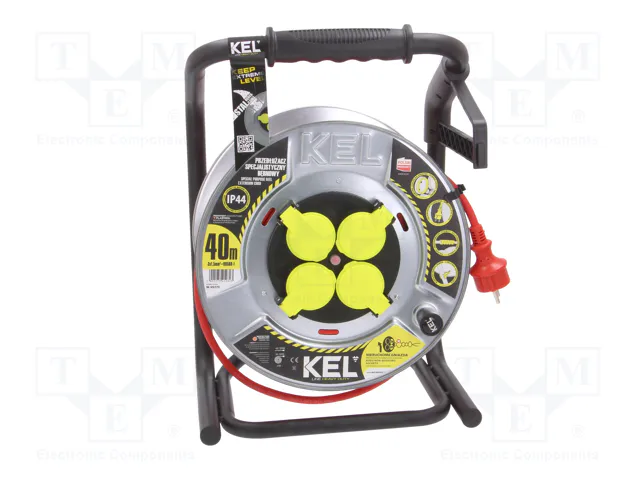 KEL Prolongador de alimentación H05RR-F 3G1,5mm2 40m Rojo