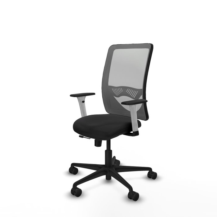 PIQUERAS Y CRESPO Silla de oficina Zulema con mecanismo Sincro/Traslack, Malla Gris y Similpiel Negro PIQUERAS Y CRESPO Silla de oficina Zulema con mecanismo Sincro/Traslack, Malla Gris y Similpiel Negro