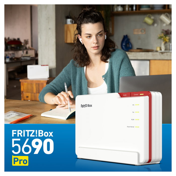AVM Fritz!Box 5690 Pro Router de sobremesa Wi-Fi 7 Tribanda Ethernet Blanco