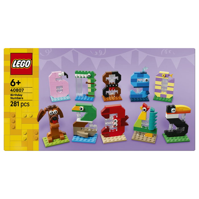 LEGO 40807 Números de Cumpleaños - Adornos de animales para tartas LEGO 40807 Números de Cumpleaños - Adornos de animales para tartas
