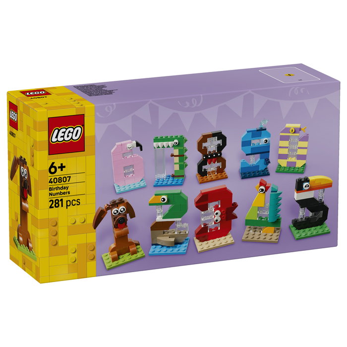 LEGO 40807 Números de Cumpleaños - Adornos de animales para tartas LEGO 40807 Números de Cumpleaños - Adornos de animales para tartas
