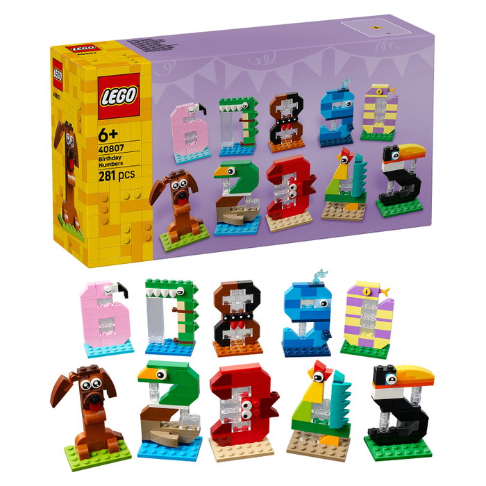 LEGO 40807 Números de Cumpleaños - Adornos de animales para tartas LEGO 40807 Números de Cumpleaños - Adornos de animales para tartas