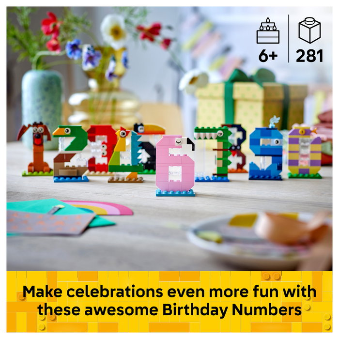 LEGO 40807 Números de Cumpleaños - Adornos de animales para tartas LEGO 40807 Números de Cumpleaños - Adornos de animales para tartas
