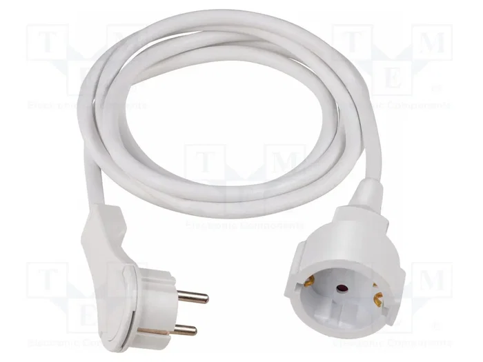 AS SCHWABE Prolongador de alimentación H05VV-F 3G1,5mm2 2m Blanco AS SCHWABE Prolongador de alimentación H05VV-F 3G1,5mm2 2m Blanco