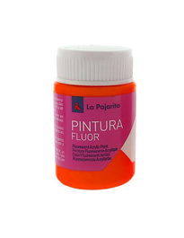 Pintura Acrilica La Pajarita 35 Ml Fluorescente Naranja F-02 (Set de 6)