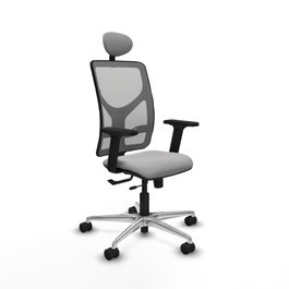 PIQUERAS Y CRESPO Silla de oficina Motilla Gris con mecanismo Sincro/Traslack