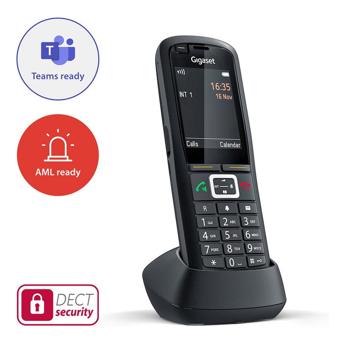 Gigaset R700H protect PRO Teléfono DECT Inalámbrico IP65 Resistente a Golpes y Agua Negro