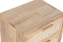 DKD Home Decor Cajonera Scandi Natural 3 cajones 63 x 40 x 30 cm Rubberwood Ratan Metal