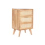 DKD Home Decor Cajonera de Rubberwood y Ratán Natural
